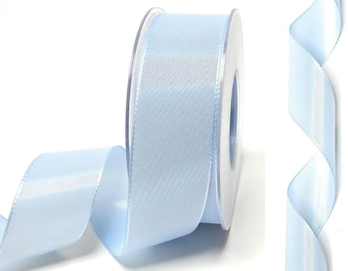 s.dekoda Taftband 50m x 40mm Hellblau Schleifenband Dekoband Taft Geschenkband