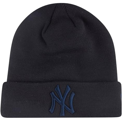 New Era New York Yankees MLB League Essential Tonal Cuff Knit Blau Beanie-Mütze - One-Size