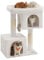 Feandrea Kratzbaum, 101 cm Katzenbaum, XL, Katzenhaus für extra große Katzen bis zu 20 kg, große Plattform, 2 Katzenhöhlen, Sisalstämme, cremeweiß PCT614T01