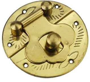 HEMOTON Messing Beschläge Kasten Kleines Schmuckkästchen Box Riegel Mini Hasp Schloss Hardware Kleine Gehäuse Schnalle Zubehör Vintage Accessoires 3cm