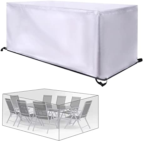 BFKJDS Gartenmöbel Abdeckung Wasserdicht, 140x90x85cm/LxWxH Abdeckung Gartenmöbel Winterfest, Abdeckplane Gartenmöbel Schutzhülle Gartentisch Abdeckung für Möbelsets Tische Stühle
