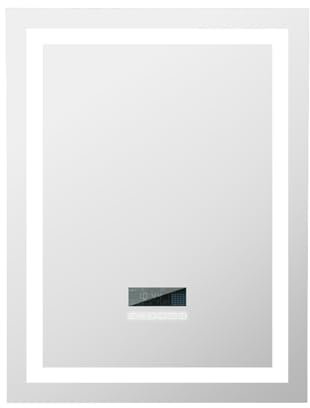 homewell LED-Badezimmerspiegel, dimmbar, Touch-Schalter, Spiegel mit Audio, Bluetooth, geeignet für Badezimmer und Waschbecken, 80 x 60 cm