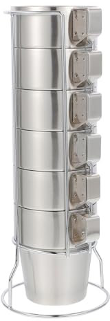 KICHOUSE Isolierbecher aus Edelstahl doppelschichtig Camping-Kaffeetasse Tec-Becher für Zuhause Outdoor Reisen zufälliger Stil