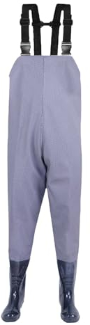 Pantaloni da uomo impermeabili con stivali, impermeabili, in neoprene, da pesca, impermeabili, lunghi, per attività all'aria aperta, traspiranti, antivento, da lavoro, Lilla, 47