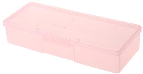 NGCG Nouvelle boîte de rangement transparente vide pour outils de manucure - Organisateur pour boîte à pinceaux