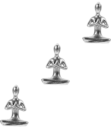 WSJianYuan 3 Stück abstrakte Figur Zen Yoga Kleine Denkerin Figur Yoga Kunst Skulptur Wohnzimmer Dekor Meditation Frauen Skulptur Raumdekorationen kleine Yoga Figur Miss Puppe Harz einfach charitable