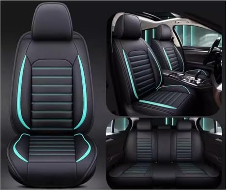 EKEGUY Autositzbezüge Sets Universal Für Dodge RAM 1500 2500 Journey Nitro Ram 1500, Auto Sitzbezüge 5 Sitze Leder wasserdichte Auto Sitzbezügesets Autositzschoner Auto Sitzkissen Schonbezüge(Blue)