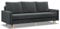 Mebligo - Sofa mit Schlaffunktion und Bettkasten, 3-Sitzer Schlafsofa 212 cm Breit, Bonellfederkern, Ausziehbares Couchbett auf Holzfüßen - Dunkelgrau