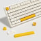 YMKPVR KBDiy Honey Milk KOA Profile Keycaps 75 Percent,Dye-Sublimation PBT Yellow Cute Custom Keyboard Keycap,138 Key Cap Set for Cherry Gateron MX Switches Mechanical Keyboards