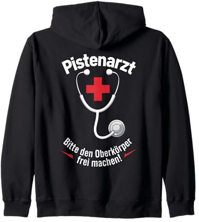 Pistenarzt , Kostüm für Skifahrer beim Apres Ski Kapuzenjacke