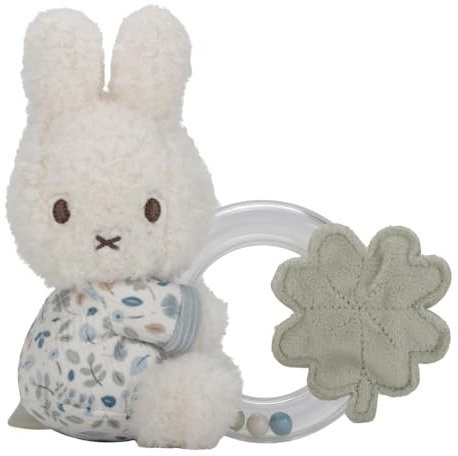 nijntje miffy x Little Dutch NIJN463 Ringrassel/Greifling Hase Miffy - Lucky Leaves