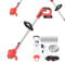 21V Cordless Grass Trimmer with Metal Blade, Garden Strimmer Telescopic Lightweight Grass Cutter with 10 X Blades, 90° Head Pivots, for Garden Clearing Weeds Flower Trees