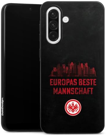 Silikon Hülle kompatibel mit Samsung Galaxy A 56 5G Case schwarz Handyhülle Eintracht Frankfurt Fanartikel Europameisterschaft