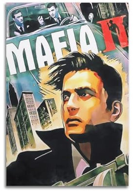 DGYKJTYDW Videospiel-Poster, Mafia II, dekoratives Gemälde, Leinwand, Wandposter und Kunstdruck, moderne Familienschlafzimmer-Dekoration, Poster, 30 x 45 cm