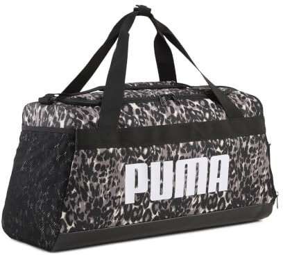 PUMA Sporttasche Schultertasche Challenger AOP Sports Bag Mouse Gray-Buttercream-Leopard AOP schwarz