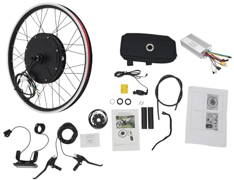 NoneDanGee 24 Zoll E-Bike Kit 48V 1000W E-Bike Umbausatz Elektrofahrrad Umbausatz Ebike Conversion Kit mit LCD Display und PAS Sensor, EBike Kit für Mountainbike, Strand, Offroad-Bike