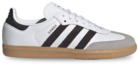 adidas Samba Og J Junior Sneakers für Jungen, Weiß/Schwarz/Grau – JQ2020