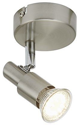 Briloner Leuchten Deckenstrahler, LED Lampe, Wandleuchte, LED Strahler, Deckenleuchte, Deckenlampe, Spots, Deckenleuchte Wohnzimmer, Deckenspot, Deckenbeleuchtung, schwenkbar 2907-012, matt-nickel, 8 x 8 x 10 cm