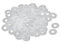 sourcing map 100St Flache Unterlegscheiben Dichtung Kunststoff 10mm AD 4mm ID 1mm Dicke Weiß