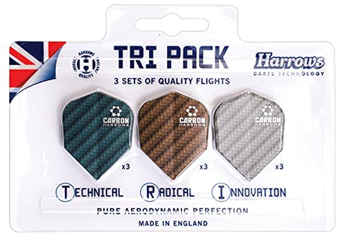 Harrows Tri-Pack - Carbon Flights, 3 Sets = 9 Stück