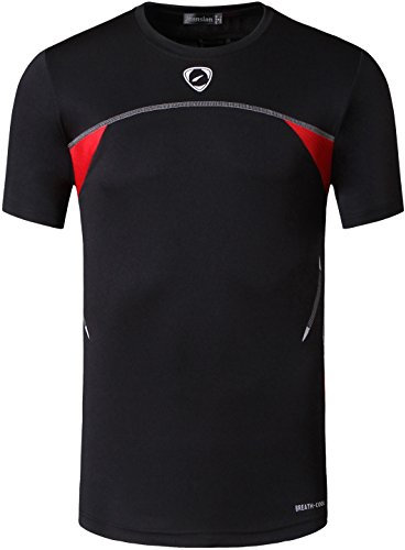 jeansian Herren Sportswear Short Sleeve T-Shirt LSL1050 Black M