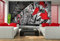Forwall AMF10517_VE Graffiti Papier peint intissé Motif graffiti, Non-tissé, Noir et blanc, rouge, VEXXXL (416cm. x 254cm.)