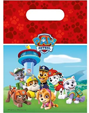 Paw Patrol Party / Loot Bags 23 x 16.5 cm Pack of 6 Multi-Coloured