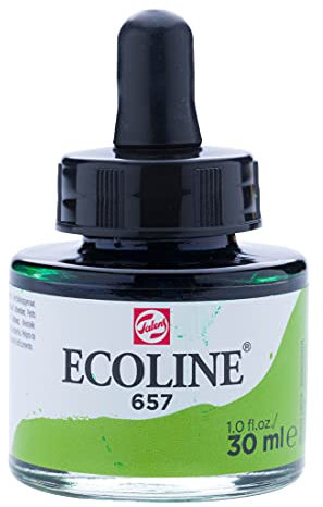 Ecoline Flüssige Aquarellfarbe Flasche 30 ml Bronzegrün 657 (11256571)