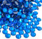Jollin, Strass termoadesivi con retro piatto, in vetro, adatti come diamanti e gemme, 4,8 mm (20 SS, 576 pezzi, blu (Capri blue))