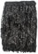 Yalulu 6.5 Yards Länge 30cm Breite Pailletten Quaste Schnittfranse Fransenborte Fransenband Trimmen Kostüm Lateinisches Kleid Garment Apparel Spitzenborte Nähzubehör (Schwarz)