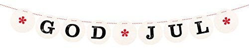 renna deluxe GOD JUL Girlande Rot Weihnachten Party Deko Feier Hohoho Weihnachtsdeko | Handmade in Deutschland