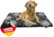 HS-Hundebett Made in Germany gepolsterte Hundedecke, Mandala Grau 55 x 75cm für kleine & große Hunde I Flauschige Hundedecke, waschbar, trocknergeeignet