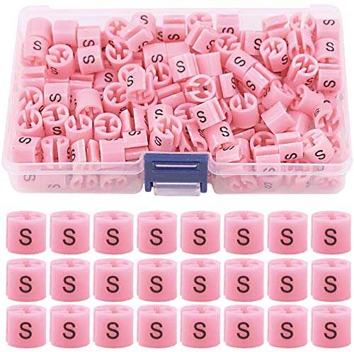 Swpeet Kleiderbügel aus Kunststoff, mit Aufbewahrungsbox, Farbcodierung, Rosa, 150 Stück
