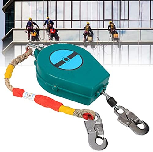 HNFDU Dispositivo Anticaduta Retrattile, Anticaduta a Richiamo Automatico, Anticaduta di Tipo Retrattile, Corda Anticaduta da Lavoro Tetto 10m, Caricare-150kg