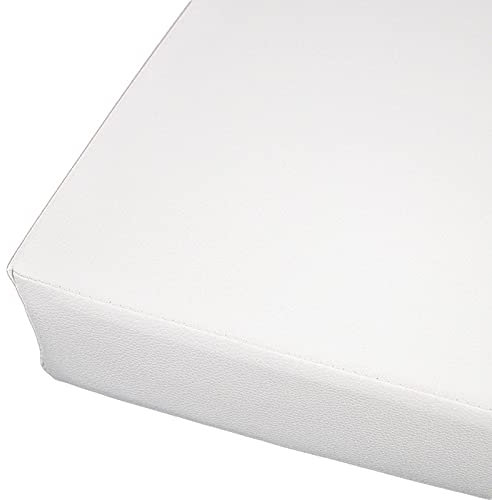 KicKiq Wasserdichtes Bankkissen für den Außenbereich, 2- und 3-Sitzer, PU-Leder, Gartenbankauflage mit Reißverschluss, Esszimmer, Terrasse, Bankkissen für Schaukelstuhl (Weiß, 100 x 40 x 5 cm)