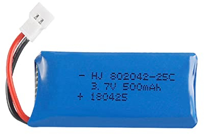 YUNIQUE GREEN-CLEAN-POWER - Rechargeable LiPo Battery 3.7V 500mAh for RC Drones and Quadcopters | Compatible with HUBSAN X4 H107L H107C H107D, V252, JXD 385 | Azure/Blue | 42x20x8 mm - 13 Grams