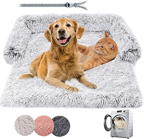 Sofaschutz Hund Hundebett Sofaschutz Plüsch Hundekissen Couch Decke Hunde Abnehmbare Hundedecke Auto Rückbank Flauschige Mit Rutschfestem, Waschbar