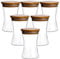 gouveo 6er Set Vorratsgläser 265 ml aus Borosilikatglas -konkav- mit Deckel - Aufbewahrungsgläser, Glasbehälter, Gewürzgläser, Snackschale