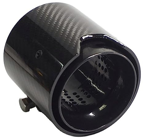 Auspuffblende 1 Stück Glänzender Schwarzer Edelstahl Carbon Exhaut Endschalldämpfer Für BMW F87 F80 F82 F83 Für M2 Für M3 Für M4 Serie Endrohrblende (Größe : IN63-OUT 93mm)