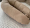 LOOLAY Schwangerschaftskissen - Stillkissen 170 cm - Seitenschläferkissen 100% Baumwolle - mit Abnehmbarem Bezug - Ergonomisches Schwanger Kissen für Schlafen (Waffel Taupe Cappuccino/Punkte Braun)