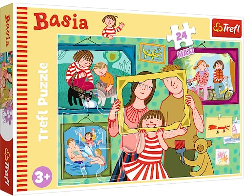 Trefl - Basia und Ihr Tag - 24 Maxi-Puzzles - 24 große Elemente, Bunte Puzzles mit Basia-Märchenfiguren, Kreative Unterhaltung, Spaß für Kinder ab 3 Jahren