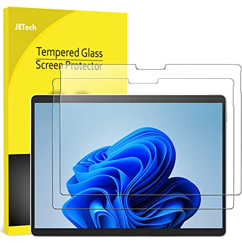 JETech Schutzfolie für Surface Pro 8 2021 und Surface Pro X 2021/2019 13 Zoll, 9H Panzer Schutz Glas Displayschutz, Unterstützung Surface Pen, HD Klar, 2 Stück