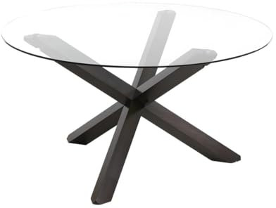 Vente-unique-Mesa de Comedor Centauri - 4 comensales - Madera y Cristal Templado