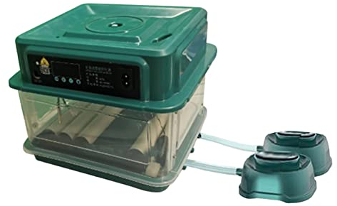 Colcolo Ei-Inkubator Automatischer intelligenter Küken-Inkubator Bruteier Temperaturregelung Einstellbare Eierablage Hühnerbrüter für Wachtelgans, 6 Eier