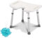Jopassy Sgabello da doccia, sedia a U, altezza regolabile, 41-56 cm, per bambini e donne incinte, antiscivolo, colore bianco (8977-1jy)