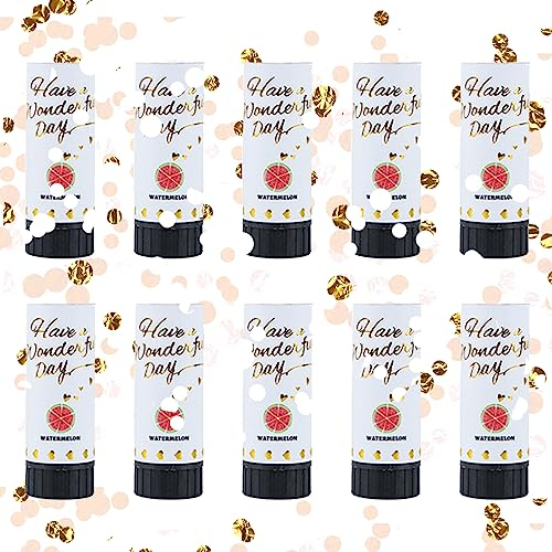 Konfettikanone, ACTOYS 10 Stück Handheld Konfetti Poppers, Konfetti Kanone Biologisch Abbaubar, Konfetti Shooter, Konfetti Kanone Gold, für Hochzeit, Geburtstag, Babyparty, Party