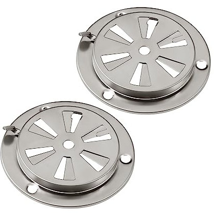 BBQ Smoker Lüftungsschlitz Set, 2 Stück Edelstahl Grilldämpfer für erhöhten Luftstrom, Ersatzteile für Grill, Herd und Smoker