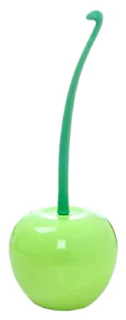 Klobürste Kirsche Set, WC Bürste Kirsche Toilettenbürste Reinigungsbürste WC Reinigungsbürste WC Bürstengarnitur Toilet Brush Toilettenbürste Langer Griff Gebogene Bürste Mit Halter Für Badezimmer