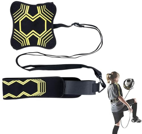 INGJIA Kicktrainer, Solo Trainer, 5 Claw Cloth Volleyball/Rugby/Fußball Trainingszubehör, Verstellbarem Taillengürtel, Geschenke Jungen für Bälle Größe 3/4/5