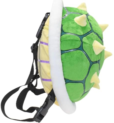 WIWIDANG Schildkrötenpanzer-Rucksack, Schildkröten-Kostüm-Rucksack, weich gefüllte Süßigkeiten-Snacks-Tasche für Cosplay (Green-2)